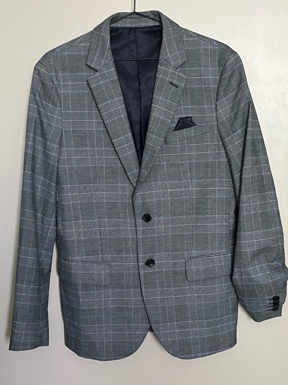 Scotch & Soda Gray Plaid Blazer with Stretch Sz Large
